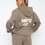 Relaxed Hoodie and Jogger Set with Graphic Accent