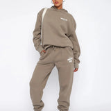 Relaxed Hoodie and Jogger Set with Graphic Accent