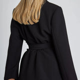 Belted Tailored Blazer with Relaxed Fit