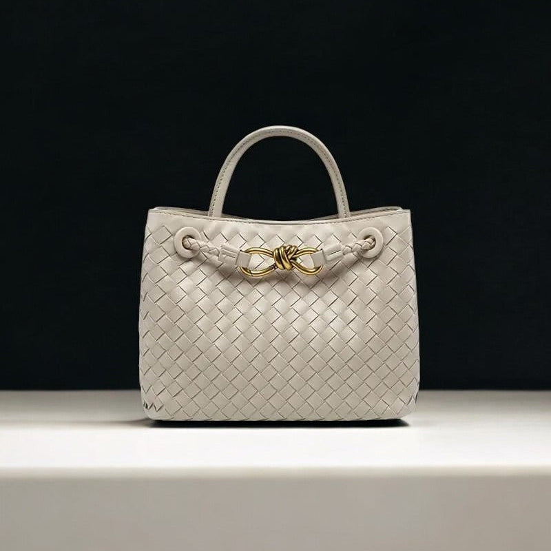 Woven Top Handle Tote Bag