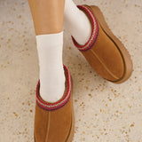 Platform Suede Slip On Clogs