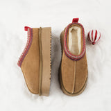 Platform Suede Slip On Clogs