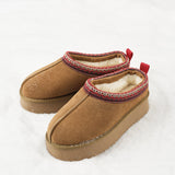 Platform Suede Slip On Clogs