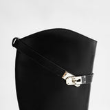Buckle Detail Knee High Riding Boots