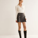 Buckle Detail Knee High Riding Boots