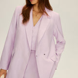 Belted Tailored Blazer with Wrap Front Design