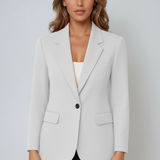 Tailored Single Button Blazer with Modern Structured Fit