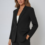Tailored Single Button Blazer with Modern Structured Fit