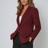 Tailored Single Button Blazer with Modern Structured Fit