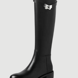 Buckle Detail Knee High Riding Boots