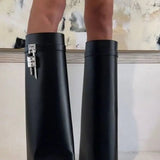 Minimalist Pointed Toe Knee High Boots