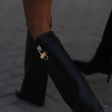 Minimalist Pointed Toe Knee High Boots