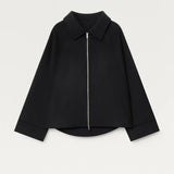Minimal Zip Front Jacket with Relaxed Fit