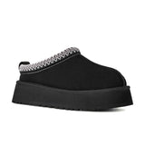 Platform Suede Slip On Clogs
