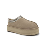 Platform Suede Slip On Clogs