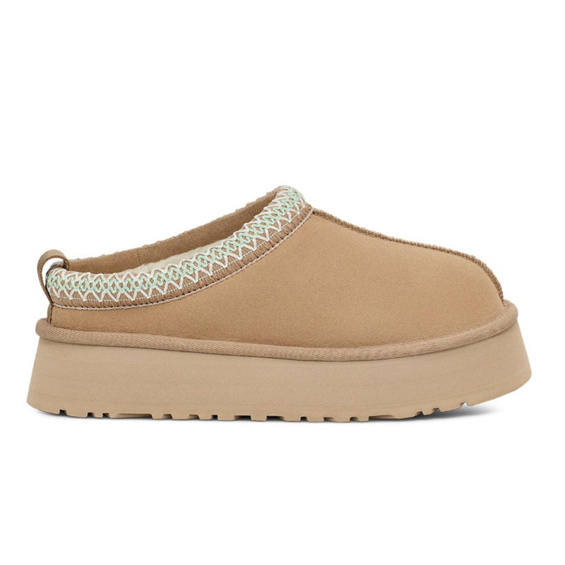 Platform Suede Slip On Clogs
