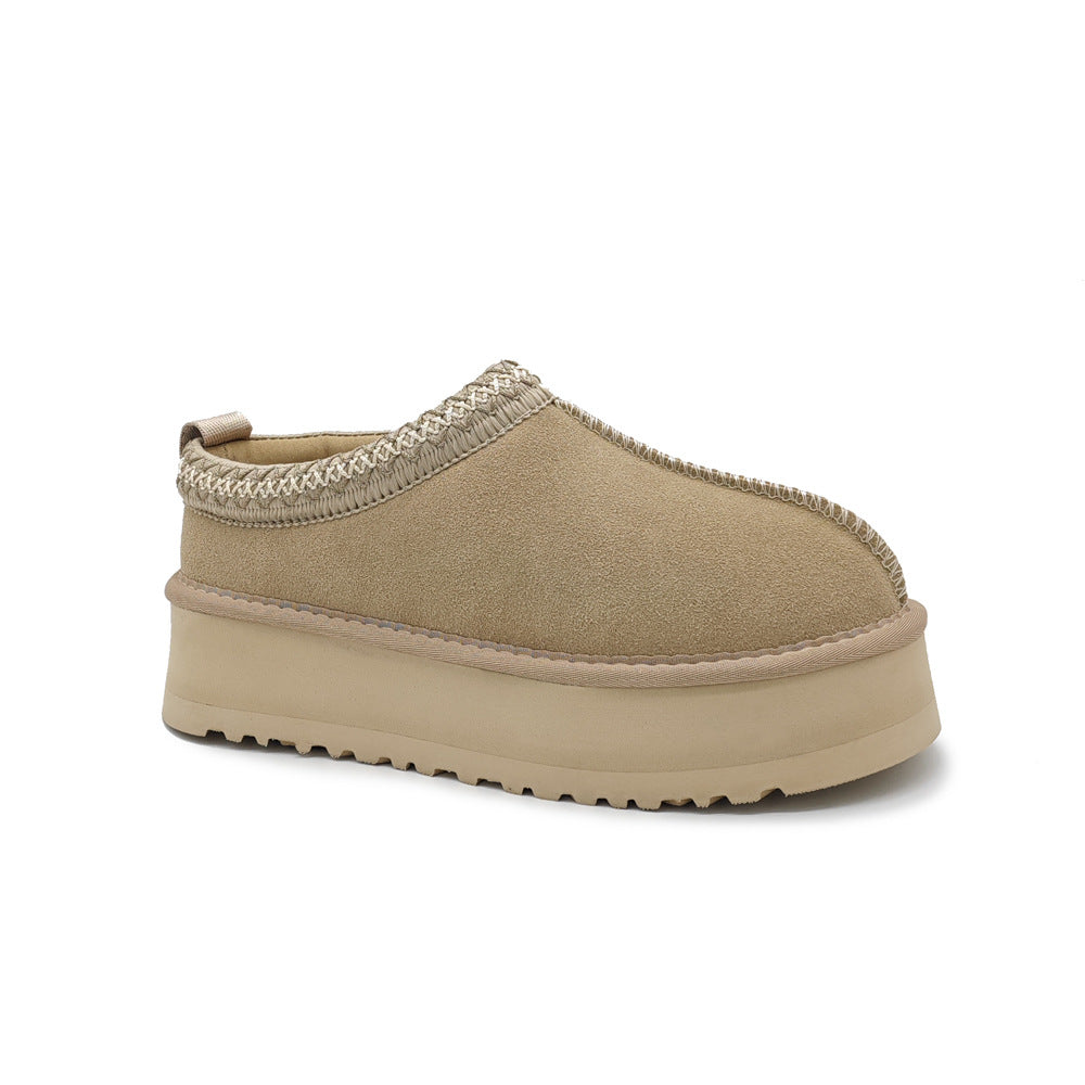 Platform Suede Slip On Clogs