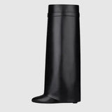 Minimalist Pointed Toe Knee High Boots
