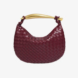 Woven Crescent Handle Statement Bag