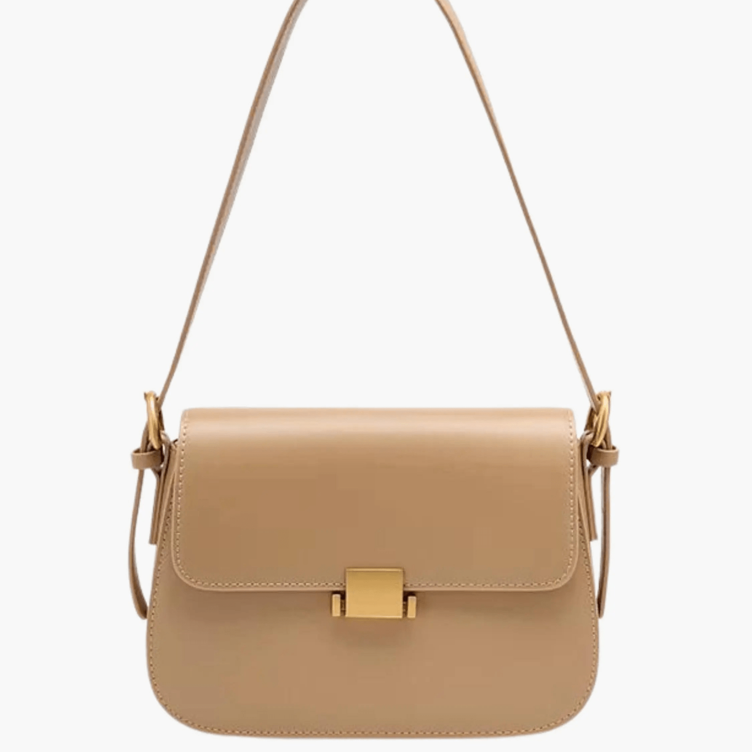 Structured Flap Shoulder Bag