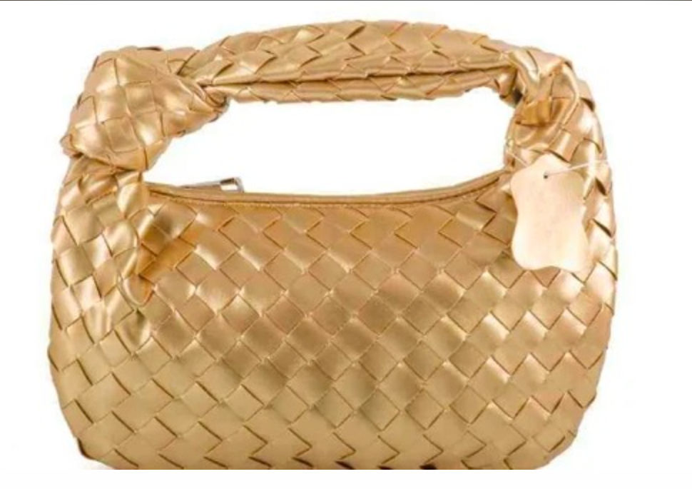 Woven Knot Handle Hobo Bag