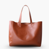 Classic Structured Leather Tote Bag