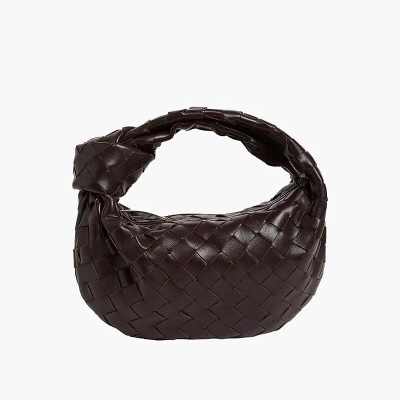 Woven Knot Handle Hobo Bag