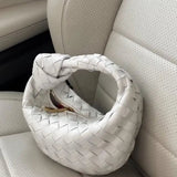 Woven Knot Handle Hobo Bag