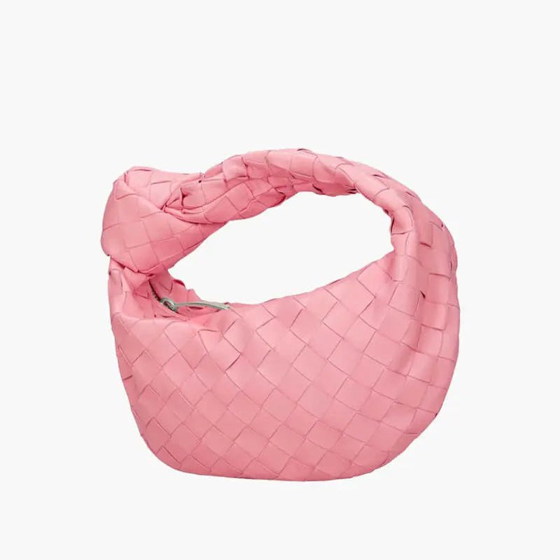 Woven Knot Handle Hobo Bag