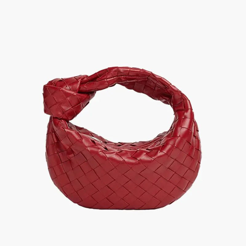 Woven Knot Handle Hobo Bag