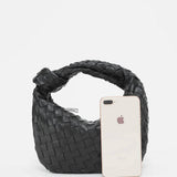 Woven Knot Handle Hobo Bag