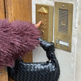 Woven Knot Handle Hobo Bag