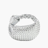 Woven Knot Handle Hobo Bag