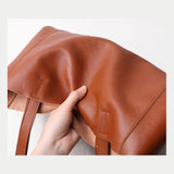 Classic Structured Leather Tote Bag