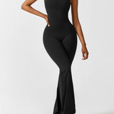 Sleeveless Sculpting Flared Leg Jumpsuit
