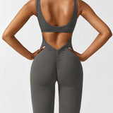 Sleeveless Sculpting Flared Leg Jumpsuit