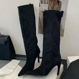 Pointed Toe High Heel Knee High Boots